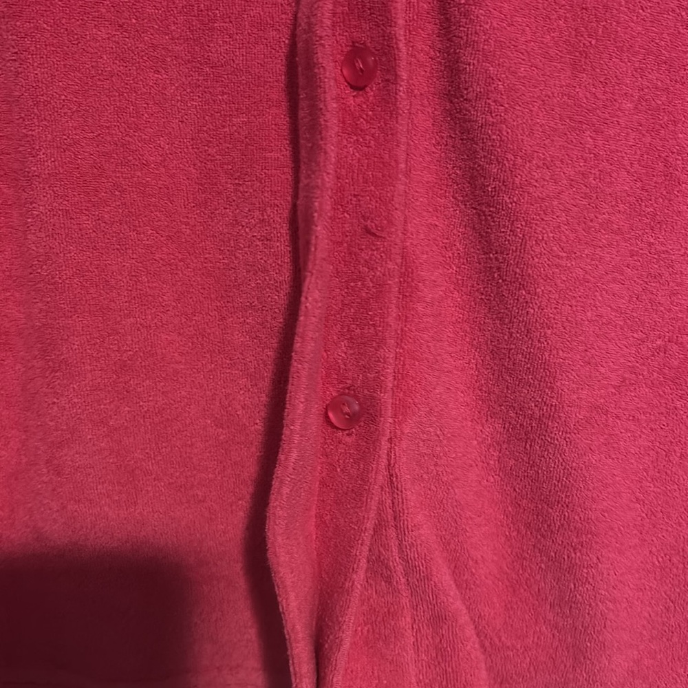 Solid & Striped Terry Cropped Button Down Polo Xs - image 4